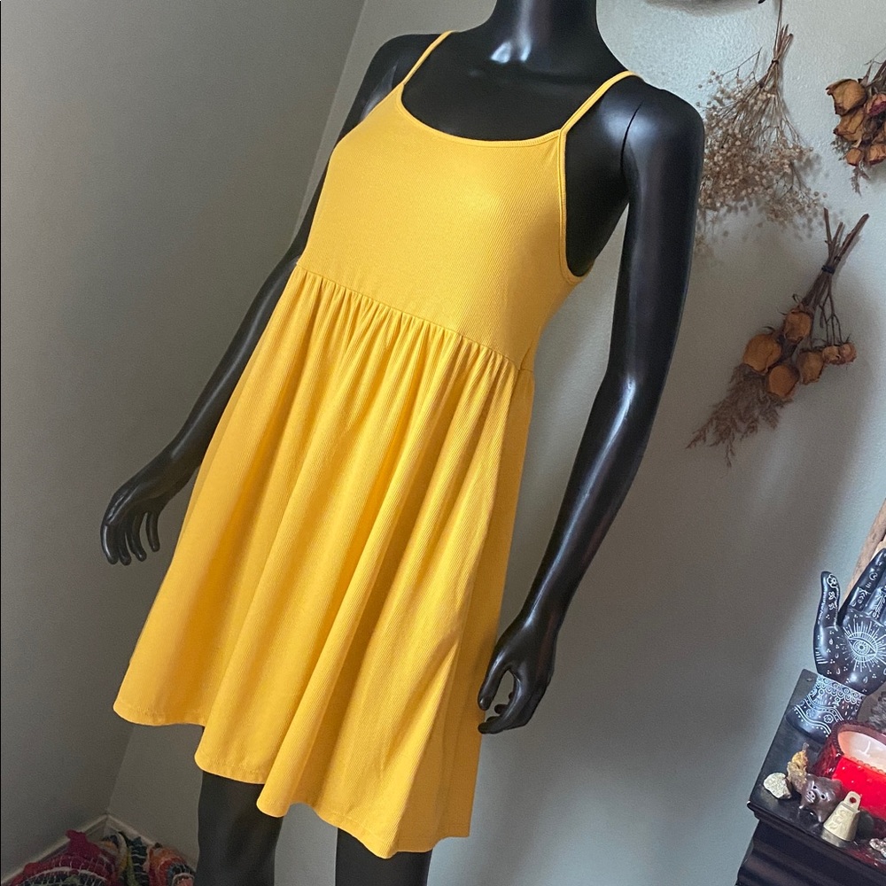 Wild Fable Mustard Ribbed Dress - Picture 4 of 12